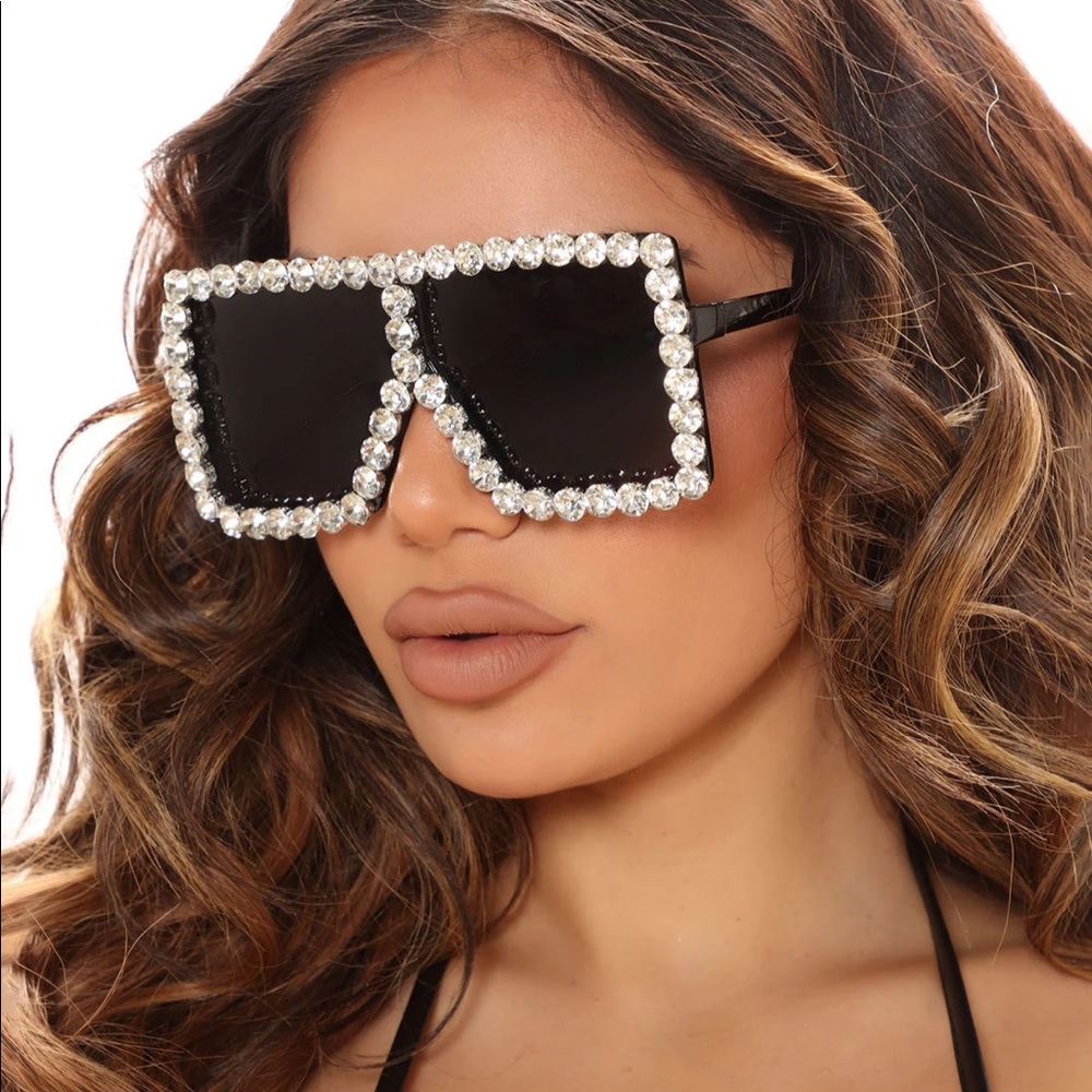 Hype Me Up Rhinestone Sunglasses